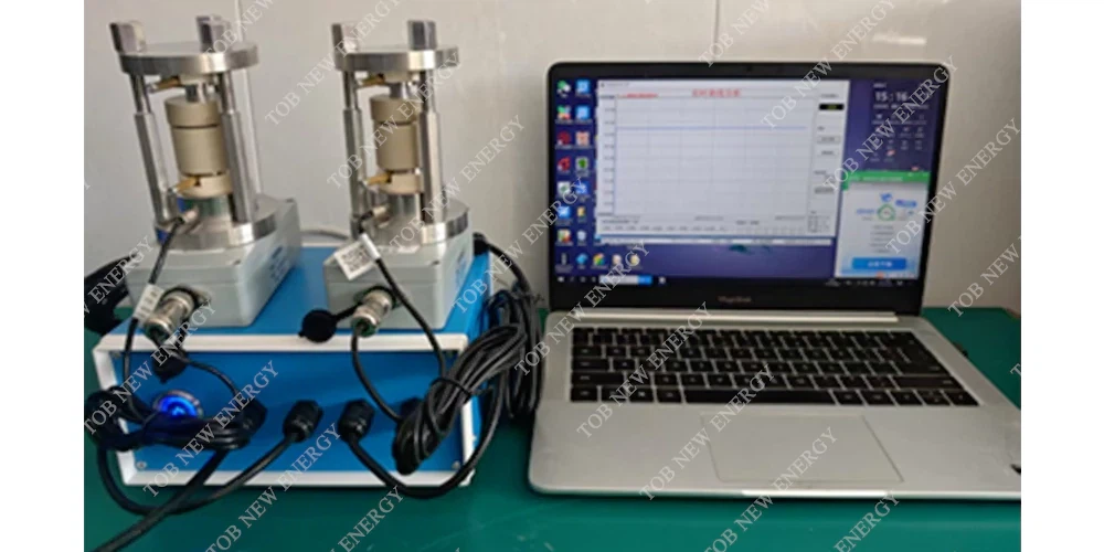 Solid State Battery Split Cell Test Kit with Pressure Curve Analysis Solid State Battery Split Cell Test Kit with Pressure Curve Analysis